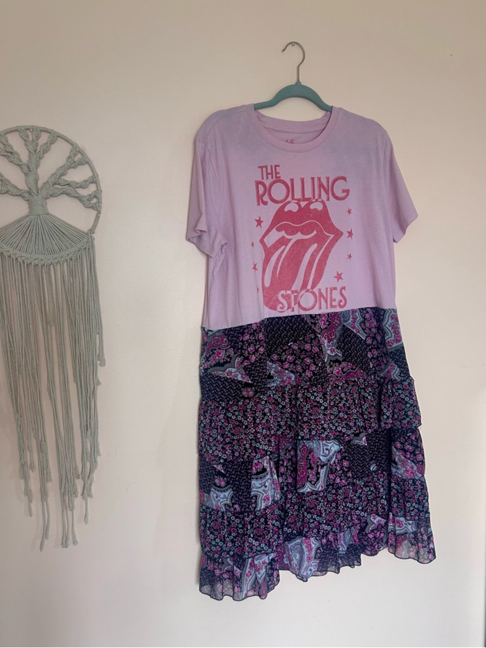 Upcycled Rolling Stones Dress